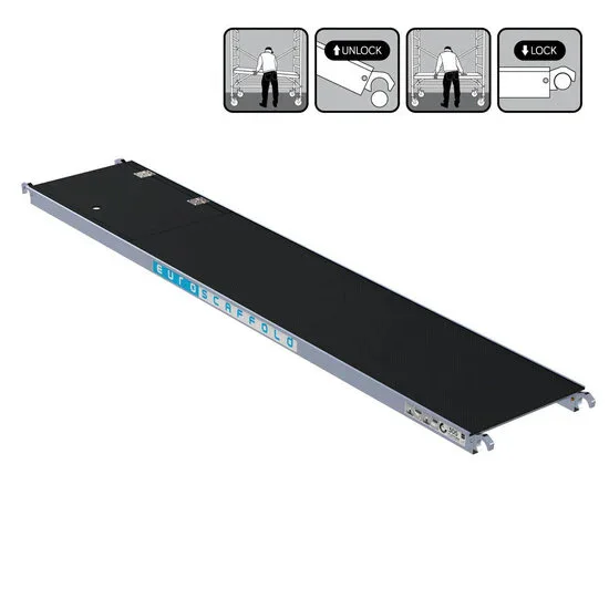 Süsinikplatvorm koos luugiga 305x60 cm