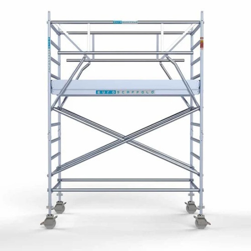 Аliumininiai pastoliai 135х250 4,2 m darbinis aukštis* su sulankstomomis apsaugomis iš 2 pusių