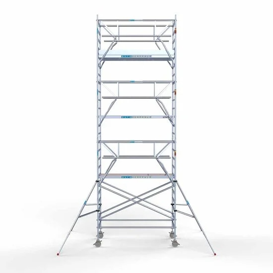 Alumiiniumtellingud 135х250 8,2 m töökõrgus* koos kokkupandavate piiretega mõlemal poolel Alumiiniumtellingud 135х250 8,2 m töökõrgus* koos kokkupandavate piiretega mõlemal poolel