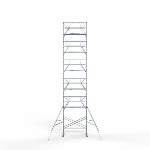 Alumīnija tornis 135х250 cm 13,2m darba augstums* ar oglekļa platformu + salokāmas margas no 2 pusēm