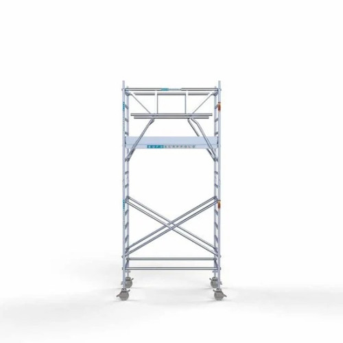 Аliumininiai pastoliai 135х190 5,2 m darbinis aukštis* anglies platforma su sulankstomomis apsaugomis iš 2 pusių