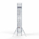 Alumīnija tornis 135х190 cm cm 10,2m darba augstums* ar oglekļa platformu + salokāmas margas no 2 pusēm Alumīnija tornis 135х190 cm cm 10,2m darba augstums* ar oglekļa platformu + salokāmas margas no 2 pusēm