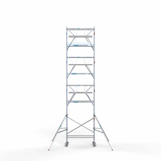Aluminum scaffolding tower 75х190 9,2m working height* with carbon platform and guardrails on both sides Aluminum scaffolding tower 75х190 9,2m working height* with carbon platform and guardrails on both sides