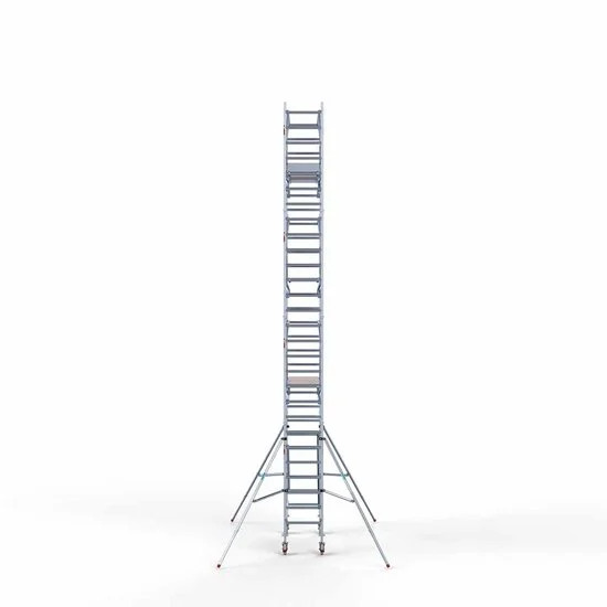 Aluminum scaffolding tower 75х190 9,2m working height* with carbon platform and guardrails on both sides Aluminum scaffolding tower 75х190 9,2m working height* with carbon platform and guardrails on both sides