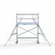 Alumiiniumtellingud 75х250 4,2 m töökõrgus* koos kokkupandavate piiretega mõlemal poolel Alumiiniumtellingud 75х250 4,2 m töökõrgus* koos kokkupandavate piiretega mõlemal poolel