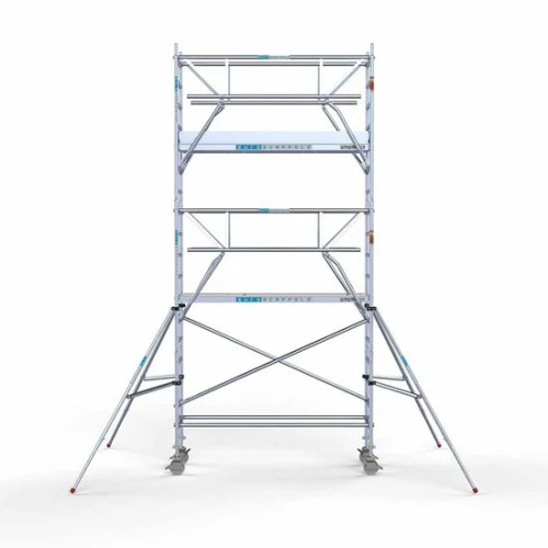 Alumiiniumtellingud 75х250 6,2 m töökõrgus* koos kokkupandavate piiretega mõlemal poolel