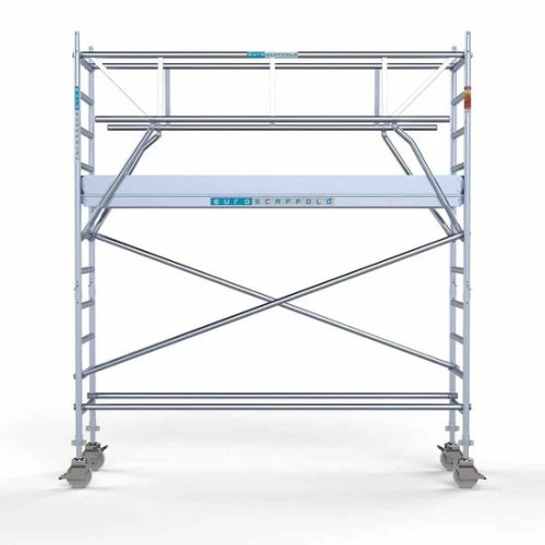 Alumiiniumtellingud 75х305 4,2 m töökõrgus* koos kokkupandavate piiretega mõlemal poolel