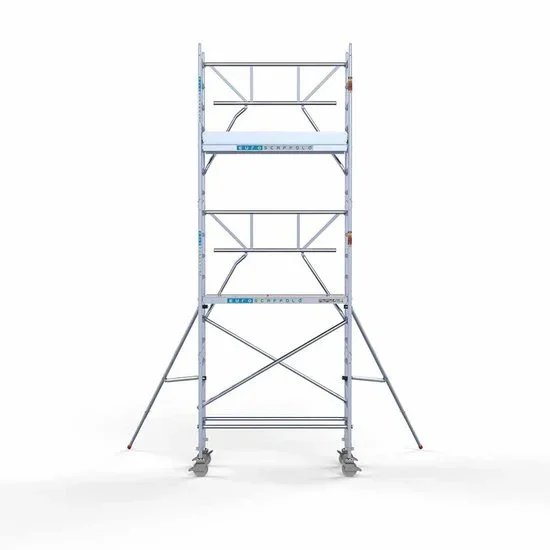 Alumiiniumtellingud 75х190 6,2 m töökõrgus* Carbon koos kokkupandavate piiretega ühel küljel Alumiiniumtellingud 75х190 6,2 m töökõrgus* Carbon koos kokkupandavate piiretega ühel küljel