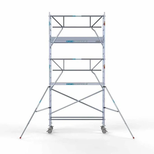 Alumiiniumtellingud 75х250 8,2 m töökõrgus* koos kokkupandavate piiretega ühel küljel