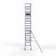 Alumiiniumtellingud 75х250 8,2 m töökõrgus* koos kokkupandavate piiretega ühel küljel Alumiiniumtellingud 75х250 8,2 m töökõrgus* koos kokkupandavate piiretega ühel küljel