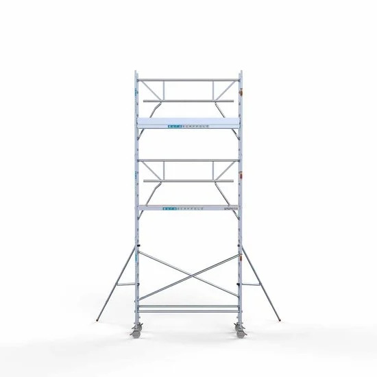 Alumiiniumtellingud 75х250 7,2 m töökõrgus* Carbon koos kokkupandavate piiretega ühel küljel Alumiiniumtellingud 75х250 7,2 m töökõrgus* Carbon koos kokkupandavate piiretega ühel küljel