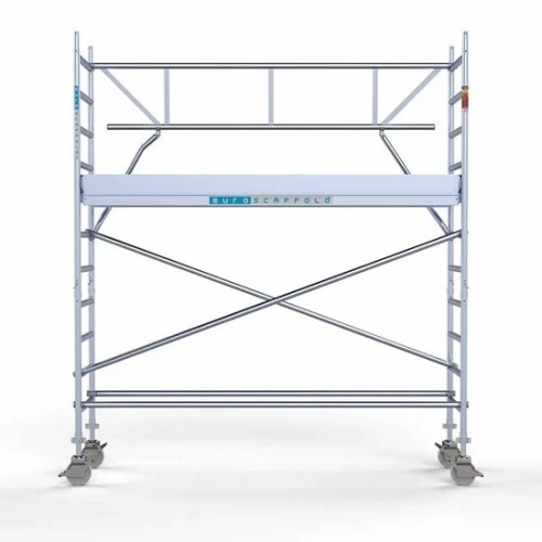 Alumiiniumtellingud 75х305 4,2 m töökõrgus* koos kokkupandavate piiretega ühel küljel