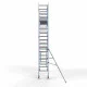 Alumiiniumtellingud 75х305 8,2 m töökõrgus* koos kokkupandavate piiretega ühel küljel Alumiiniumtellingud 75х305 8,2 m töökõrgus* koos kokkupandavate piiretega ühel küljel
