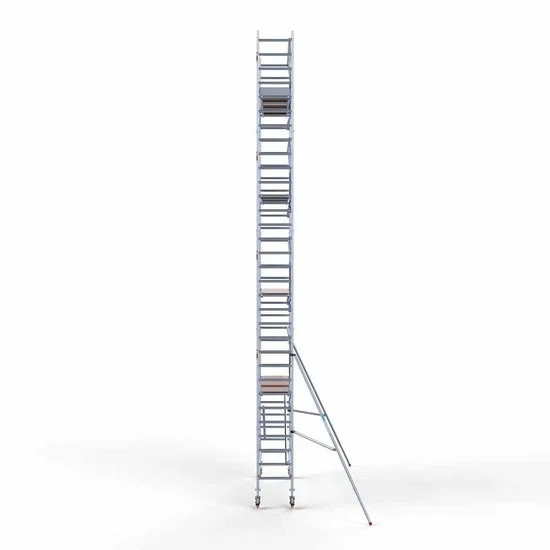 Alumiiniumtellingud 75х305 10,2 m töökõrgus* koos kokkupandavate piiretega ühel küljel Alumiiniumtellingud 75х305 10,2 m töökõrgus* koos kokkupandavate piiretega ühel küljel