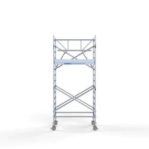 Alumīnija tornis 135х190 cm 5,2m darba augstums* salokāmas margas no 1 puses