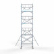 Alumiiniumtellingud 135х190 8,2 m töökõrgus* Carbon koos kokkupandavate piiretega ühel küljel Alumiiniumtellingud 135х190 8,2 m töökõrgus* Carbon koos kokkupandavate piiretega ühel küljel