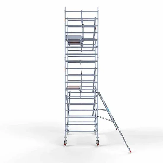 Alumiiniumtellingud 135х250 6,2 m töökõrgus* koos kokkupandavate piiretega ühel küljel Alumiiniumtellingud 135х250 6,2 m töökõrgus* koos kokkupandavate piiretega ühel küljel