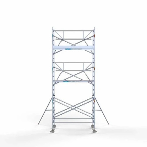 Alumiiniumtellingud 135х250 7,2 m töökõrgus* koos kokkupandavate piiretega ühel küljel