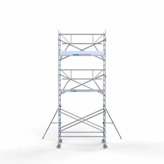 Alumiiniumtellingud 135х250 7,2 m töökõrgus* koos kokkupandavate piiretega ühel küljel Alumiiniumtellingud 135х250 7,2 m töökõrgus* koos kokkupandavate piiretega ühel küljel