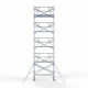 Alumiiniumtellingud 135х250 10,2 m töökõrgus* koos kokkupandavate piiretega ühel küljel Alumiiniumtellingud 135х250 10,2 m töökõrgus* koos kokkupandavate piiretega ühel küljel
