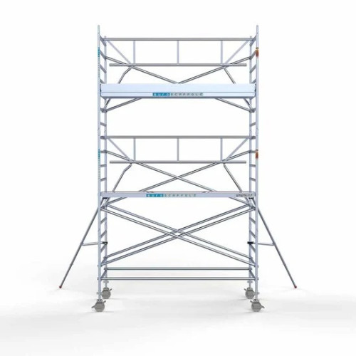 Alumiiniumtellingud 135х305 6,2 m töökõrgus* koos kokkupandavate piiretega ühel küljel