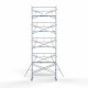 Alumiiniumtellingud 135х305 10,2 m töökõrgus* Carbon koos kokkupandavate piiretega ühel küljel Alumiiniumtellingud 135х305 10,2 m töökõrgus* Carbon koos kokkupandavate piiretega ühel küljel