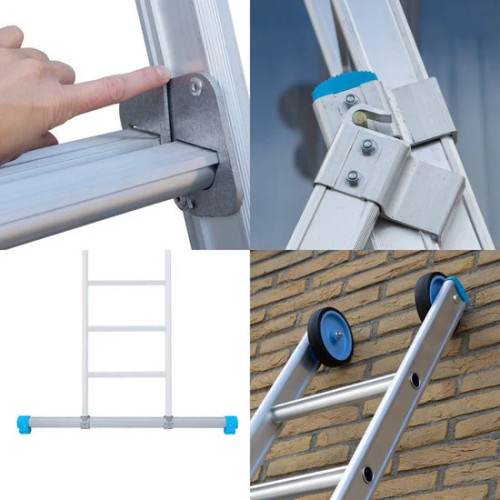 Kolmeosaline redel 3x14 + fassaadirattad